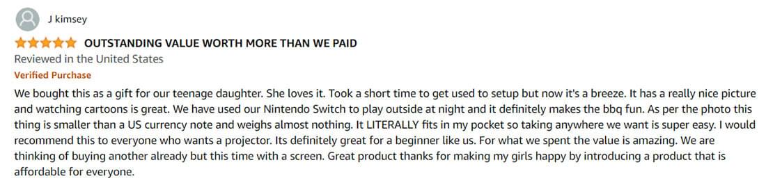 Kimsey's testimonial